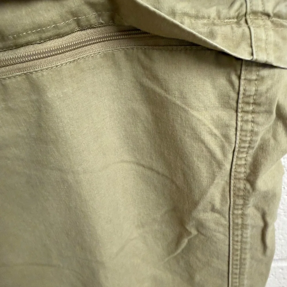 LL Bean Mens Convertible Zip Off Cargo Pants 35x32 Khaki Utility Hiking Pants